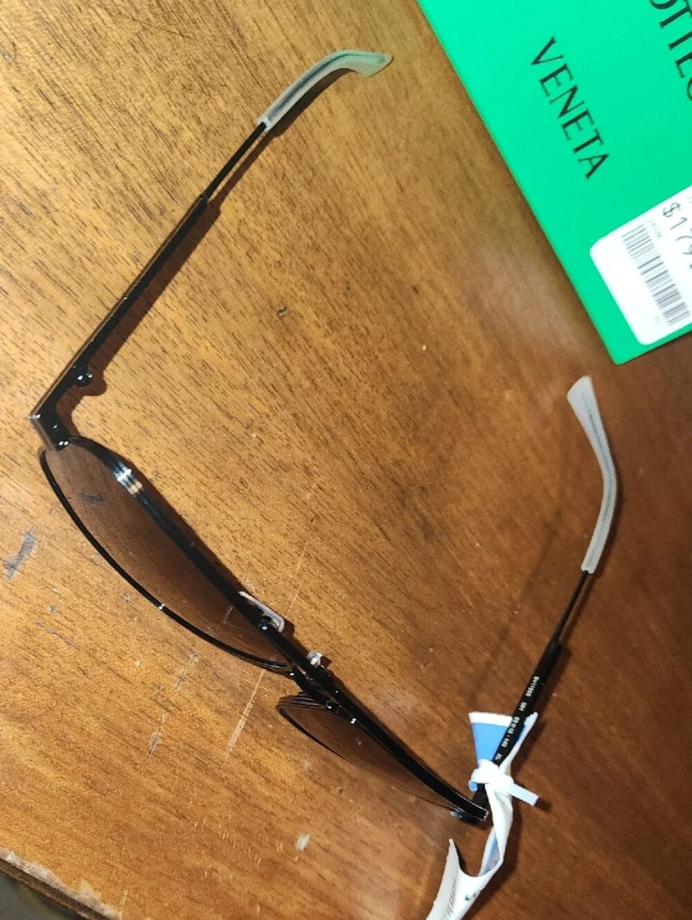 Bottega Veneta Black Sunglasses with Dark Lenses